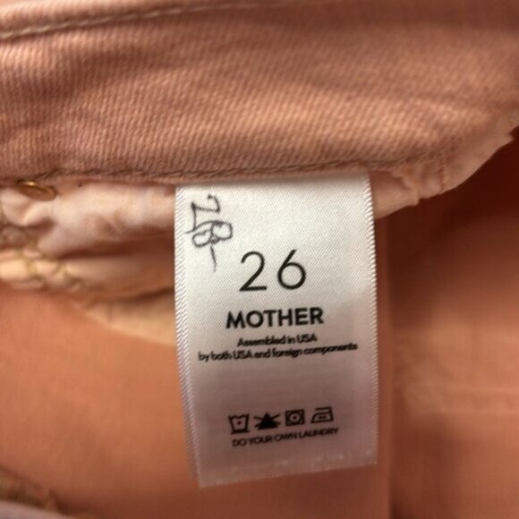 MOTHER The Insider Hover High Rise Straight Jeans– Peach Parfait  Size 26  NWT✨ - Picture 8 of 12